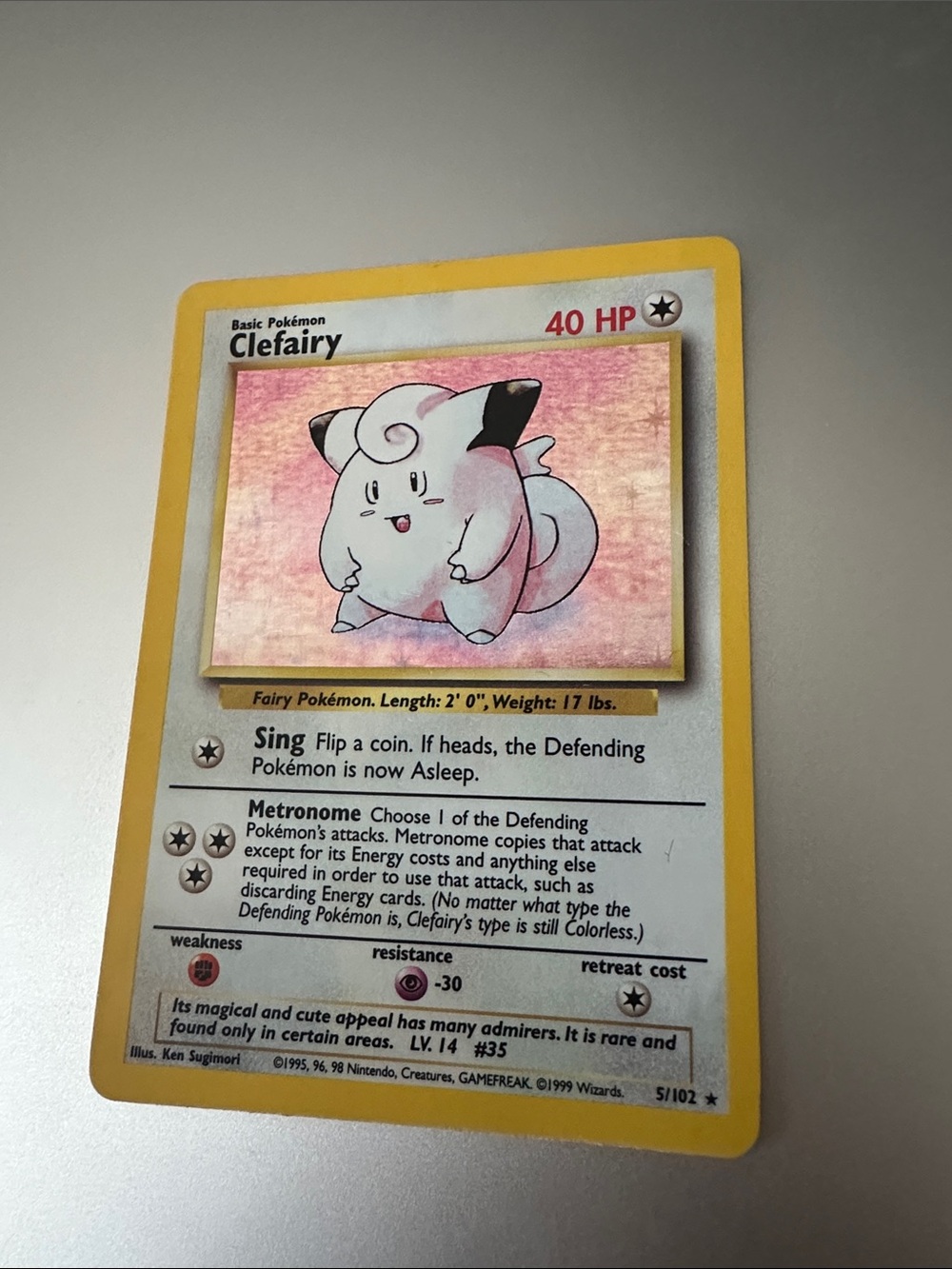 Clefairy Pokémon Trading Card - 1999 Base Set (5/102)
